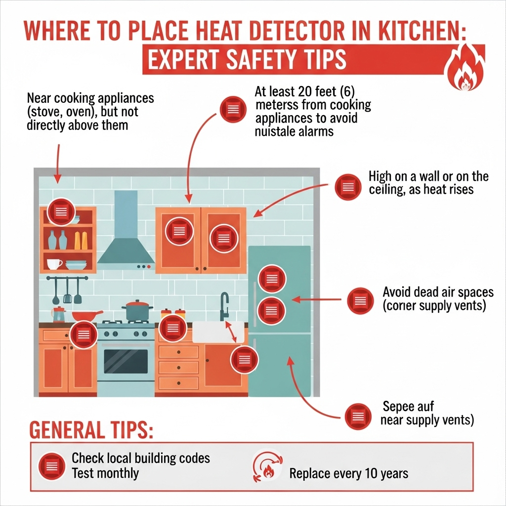 Where to Place Heat Detector in Kitchen